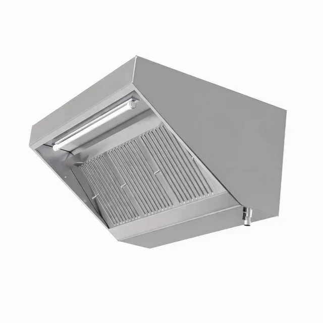 Professional Snack Range Hood Complete 700x2000 mm with Integrated Motor, LED and Dimmer