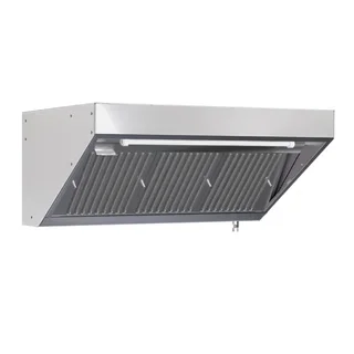 Hotte de Snack Profondeur 700 mm Équipée LED Sans Moteur - Longueur 1800 mm