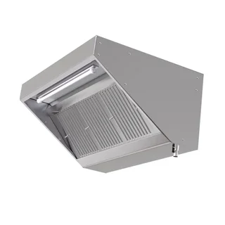 Hotte de Snack Profondeur 700 mm Équipée LED Sans Moteur - Longueur 1800 mm