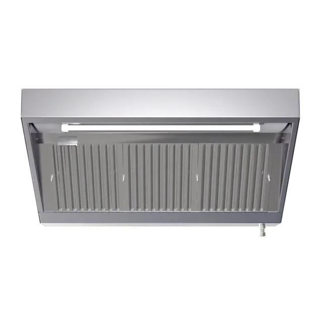 Coifa Profissional Snack 900mm Profundidade LED Integrado Sem Motor - Comprimento 1600mm