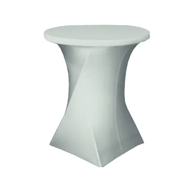 Round Table Cover Nimes White - Diameter 80 cm / Height 110 cm