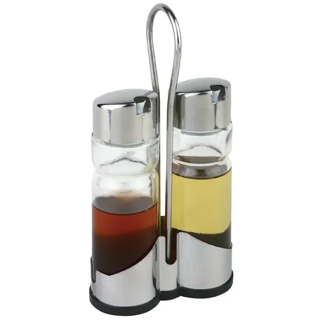 Dispensador de Azeite e Vinagre Duo com Suporte - Conjunto de 2 Dispensadores de Cozinha