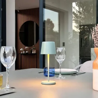 Kelly Mini Olive Nachttischlampe mit integrierter Ladestation - 6er Pack