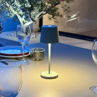 Kelly Mini Olive Nachttischlampe mit integrierter Ladestation - 6er Pack