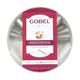 Kit de 6 Douilles Pâtissière Inox avec Poche à Douille 30 cm