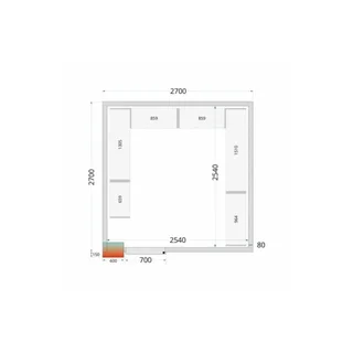 Modulares Kühlraum-Regalsystem 2700x2700