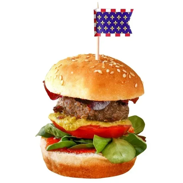 Mini Burger Kit with Eco-Friendly Bamboo Flag Picks