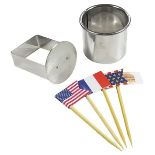 Mini Burger Kit with Eco-Friendly Bamboo Flag Picks