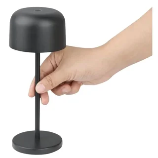 Lucca Table Lamp - Round Black Lampshade 200 mm