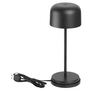 Lucca Table Lamp - Round Black Lampshade 200 mm