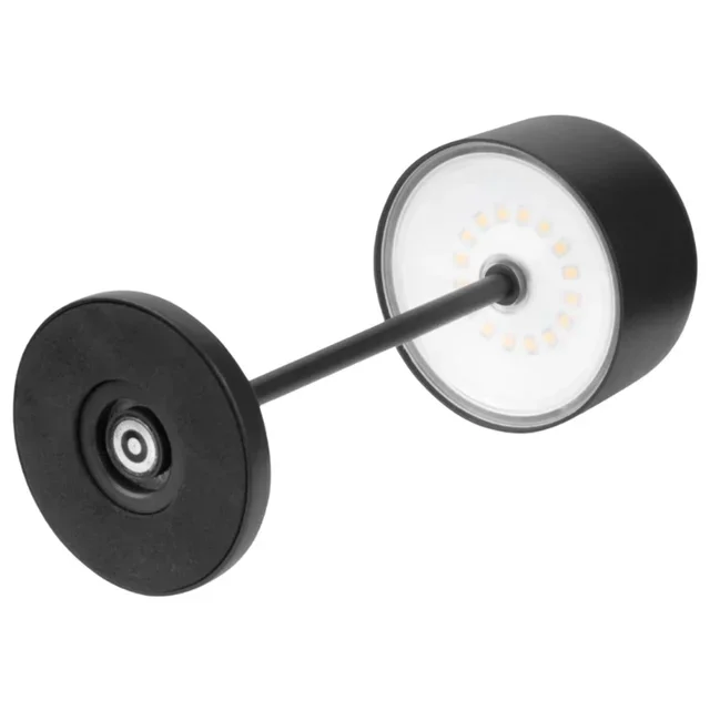 Lucca Table Lamp - Round Black Lampshade 200 mm