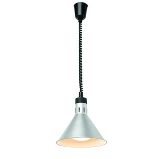 Adjustable Height Silver Metal Conical Heat Lamp