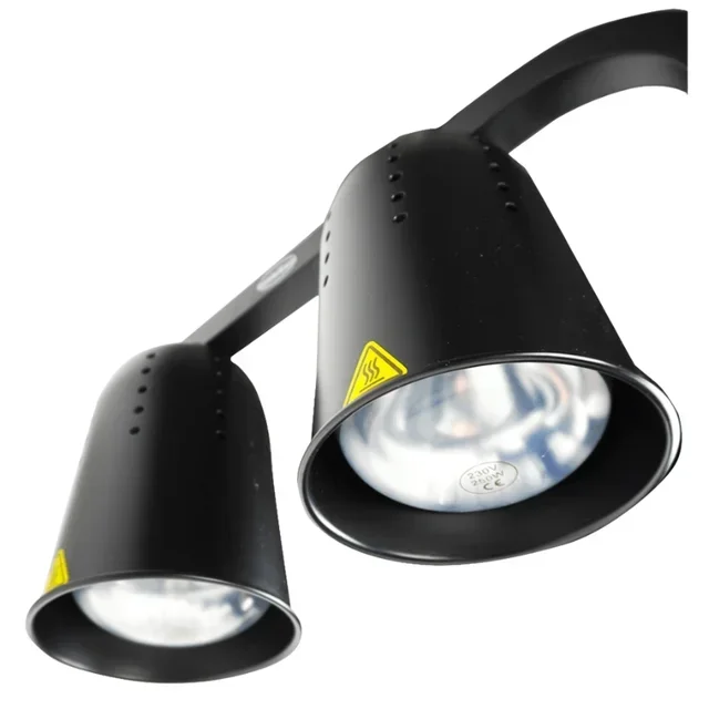 Lampe Chauffante Double Noir 500W