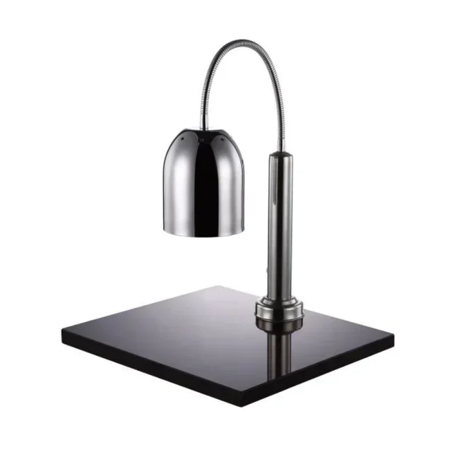 Stainless Steel and Marble Heat Lamp