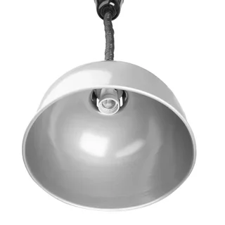 Retractable Dome Heat Lamp Brushed Metal
