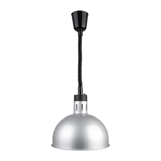 Retractable Dome Heat Lamp Brushed Metal