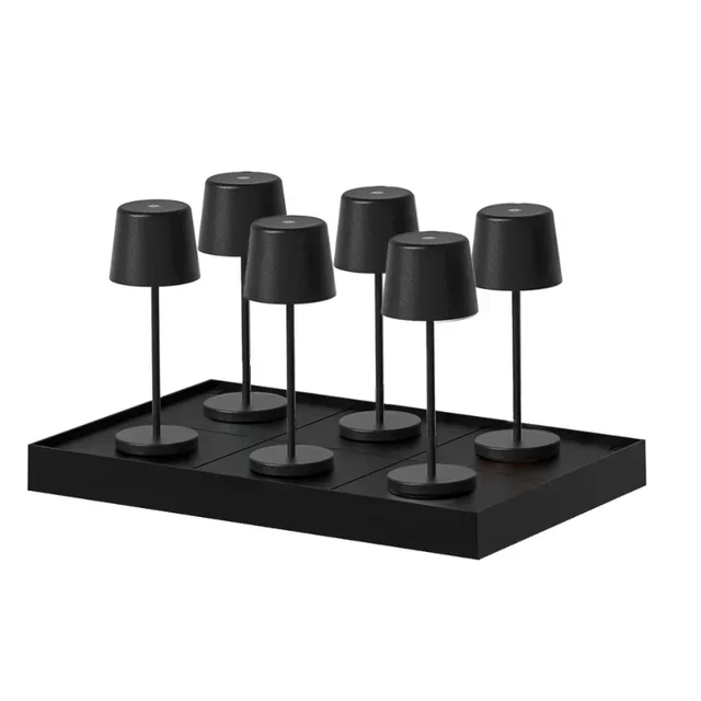 Bedside Lamp Kelly Mini Black with Charging Station - Pack of 6 Units
