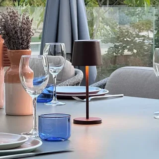 Kelly Mini Retro Bedside Lamp with Built-in Charging Station - Set of 6 Units