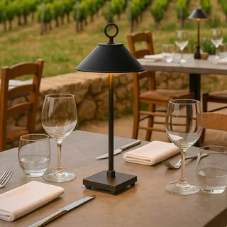 LED Touch Bedside Lamp - Black Swamp Design