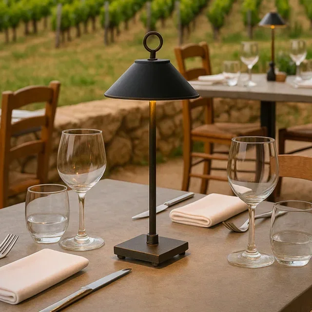 LED Touch Bedside Lamp - Black Swamp Design