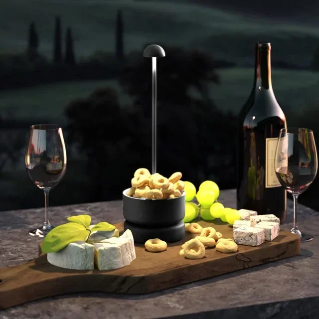 LED Touch Bedside Lamp - Black Basketball Design