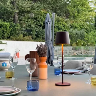 Kelly Vintage LED Nachttischlampe mit Ladestation - 6er Pack