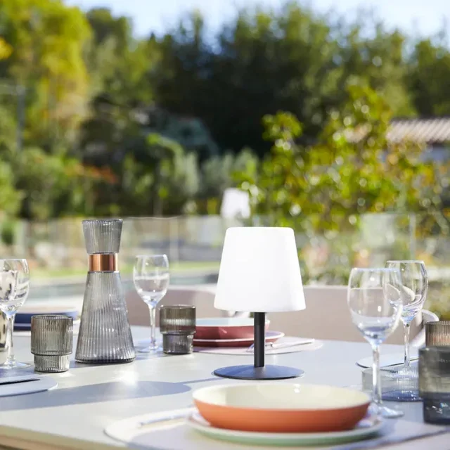 Black LED Bedside Lamp - Compact Design