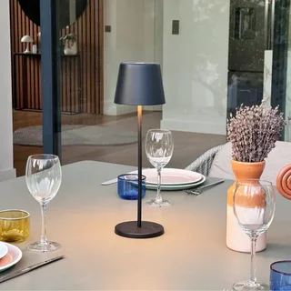 Lámpara de Mesita de Noche Táctil LED Kelly - Acabado Negro