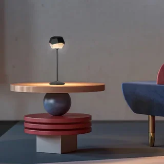 Stone Black LED Touch Table Lamp - Touch Control