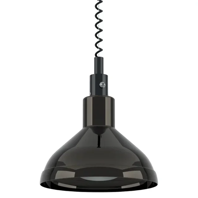Hanging Infrared Lamp - Black Lacquered Nickel Finish - 230V