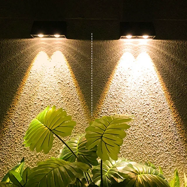 Set of 4 Kyla Solar Wall Lamps Outdoor Lighting