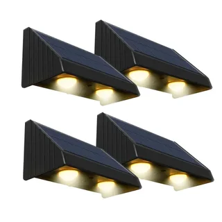 Set of 4 Kyla Solar Wall Lamps Outdoor Lighting