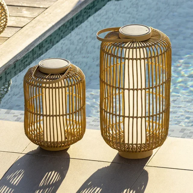 Outdoor Rattan Solar Lamp 40 cm - Mariel