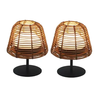 Set of 2 Bohemian Design LED Bedside Lamps Twin