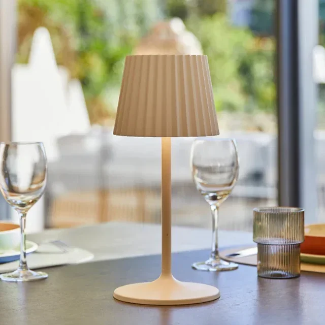 Abby LED Touch Table Lamp - White