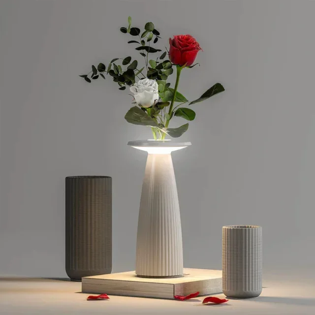 Lampe Tactile LED Flora Mini Blanche à Poser
