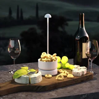 LED Touch Table Lamp - Basketball Balloon Design White