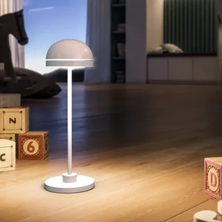 Lámpara de Mesita de Noche Táctil LED - Diseño Duplo Cup Blanco