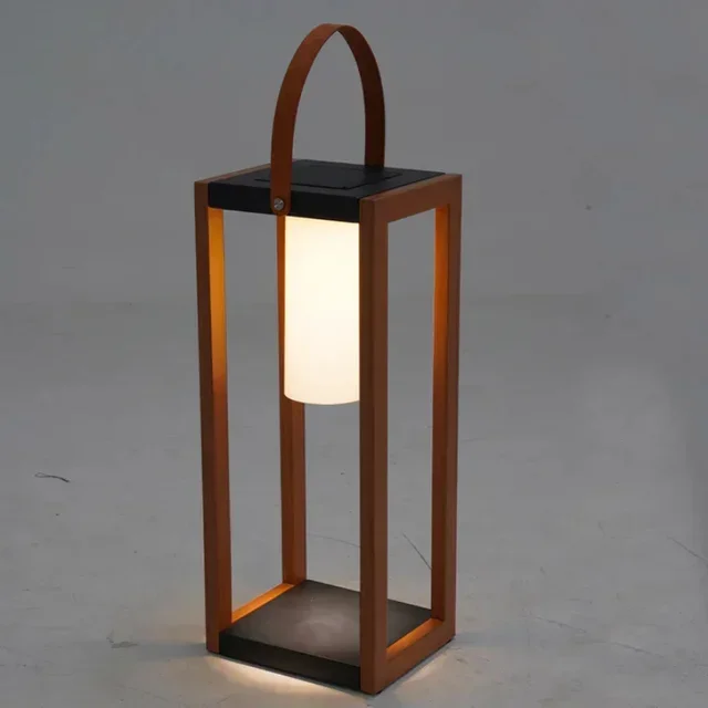 Solar Garden Lamp Wood Style 58 cm - Seraphina