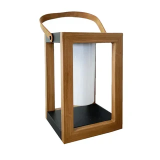 Solar Außenlaterne Holzoptik Höhe 32 cm - Seraphina