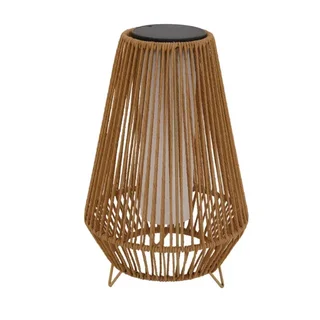 Lanterne Solaire en Rotin Hauteur 47 cm - Modèle Salomea