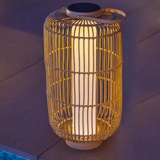 Lanterne Solaire en Rotin Hauteur 60 cm - Modèle Mariel