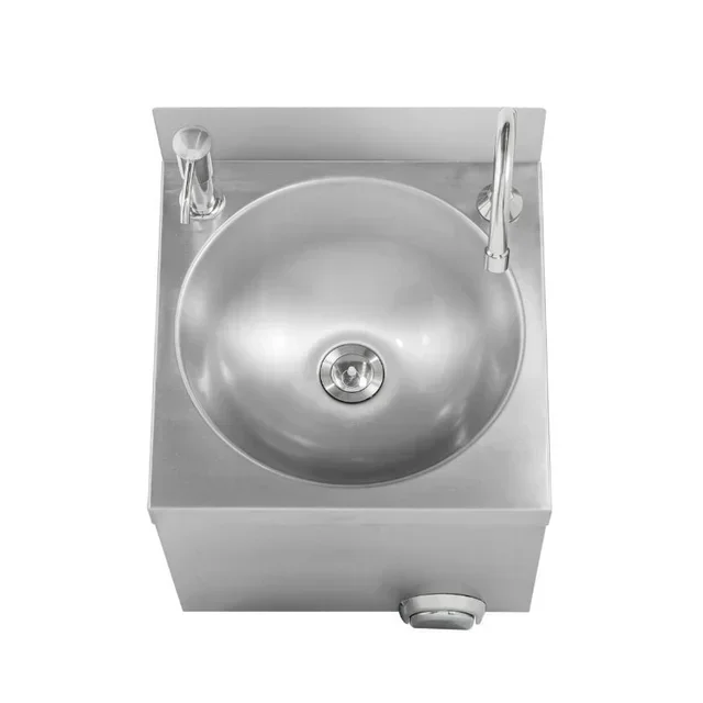 Stainless Steel Hand Wash Sink with Knee Operation