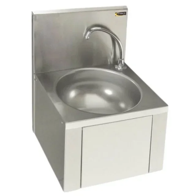 Round Bowl Hand Wash Sink with Integrated Backsplash