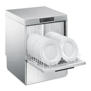 Professional Dishwasher Easyline 50x50 - Built-in Drain Pump, Booster Pump, Rinse Aid & Detergent Dispenser