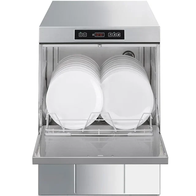 Lave-Vaisselle Ecoline 50x50 cm - Pompe de Vidange Intégrée + Système Double Doseur Rinçage et Détergent