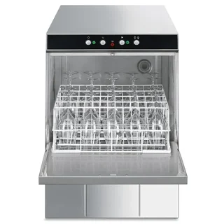 Professional Ecoline Dishwasher with Mechanical Control - Built-in Drain Pump - Rinse Aid & Detergent Dispenser System - 50x50 cm Size