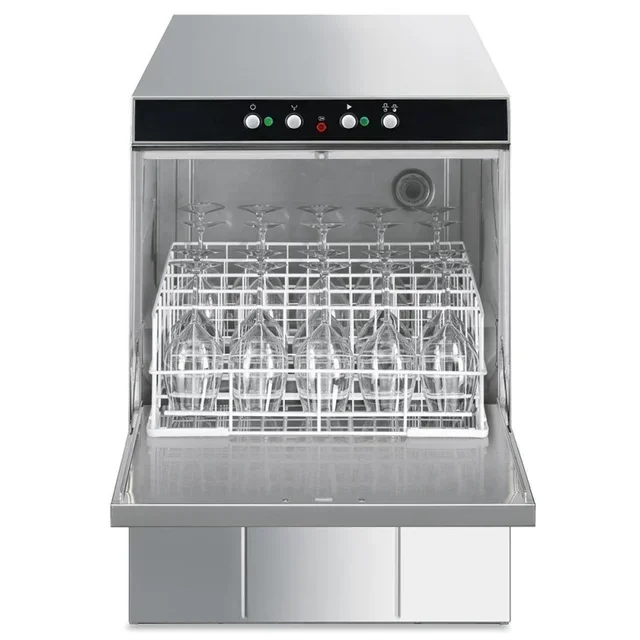 Professional Ecoline Dishwasher with Mechanical Control - Built-in Drain Pump - Rinse Aid & Detergent Dispenser System - 50x50 cm Size