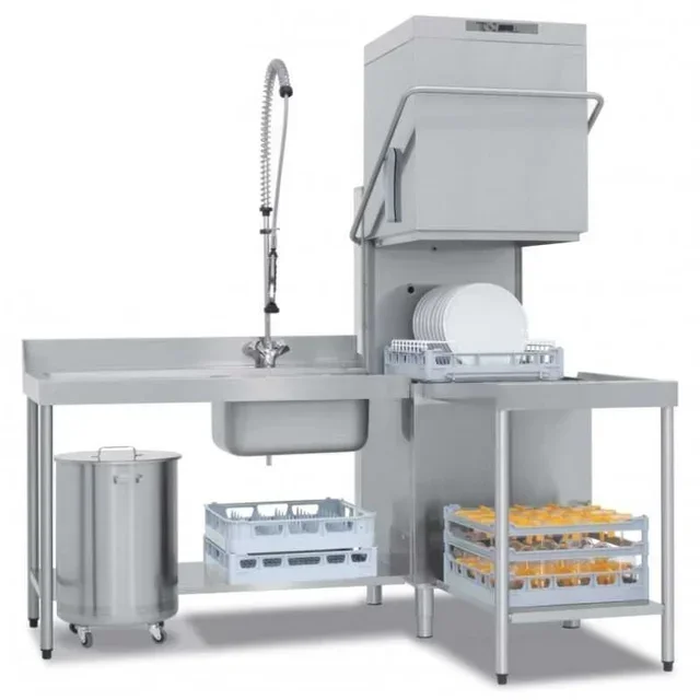 Lave-Vaisselle Industriel à Capot 50x50 cm | Panier 500x500 mm