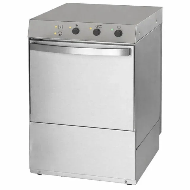 Professional Dishwasher 40x40 cm with Integrated Rinse Aid and Detergent Dosing System